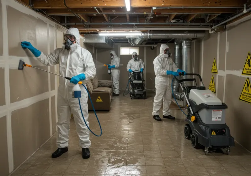 Basement Moisture Removal and Structural Drying process in Marion, AR